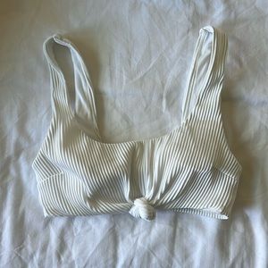 White knot bikini top